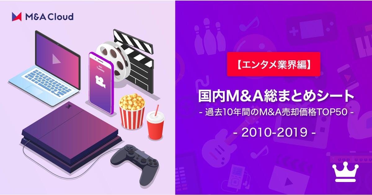 【エンタメ業界編】国内M&A総まとめシート【2010-2019】