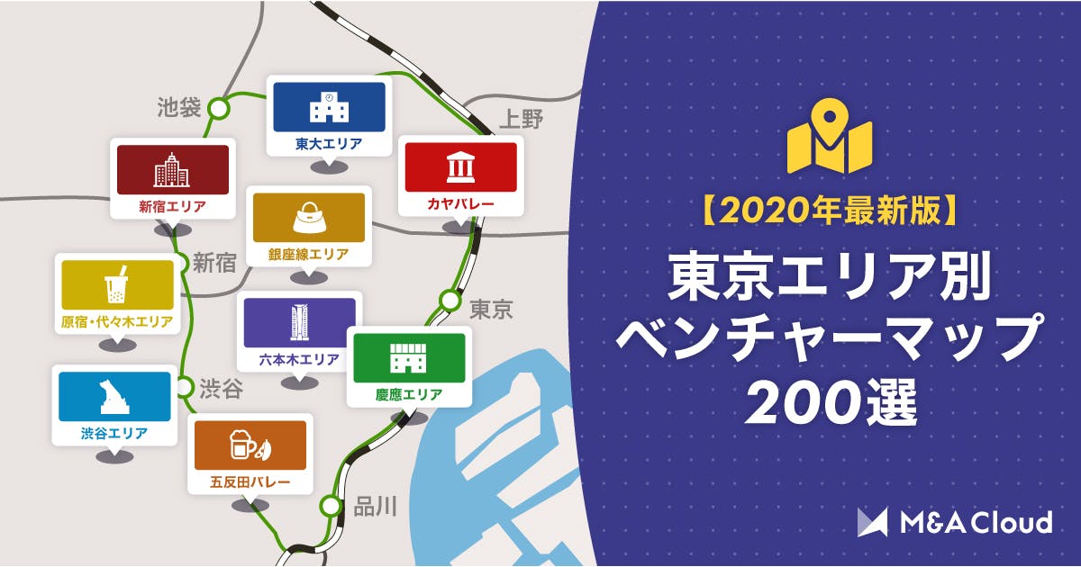【2020年最新版】東京エリア別ベンチャーマップ200選