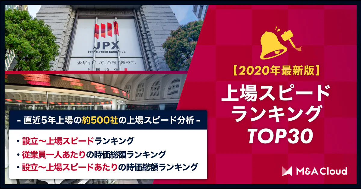 2020年最新版 上場スピードランキング 2016 2020 M Aクラウド